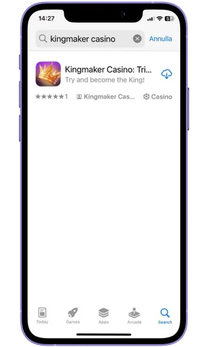 Trova la nostra app Kingmaker casino